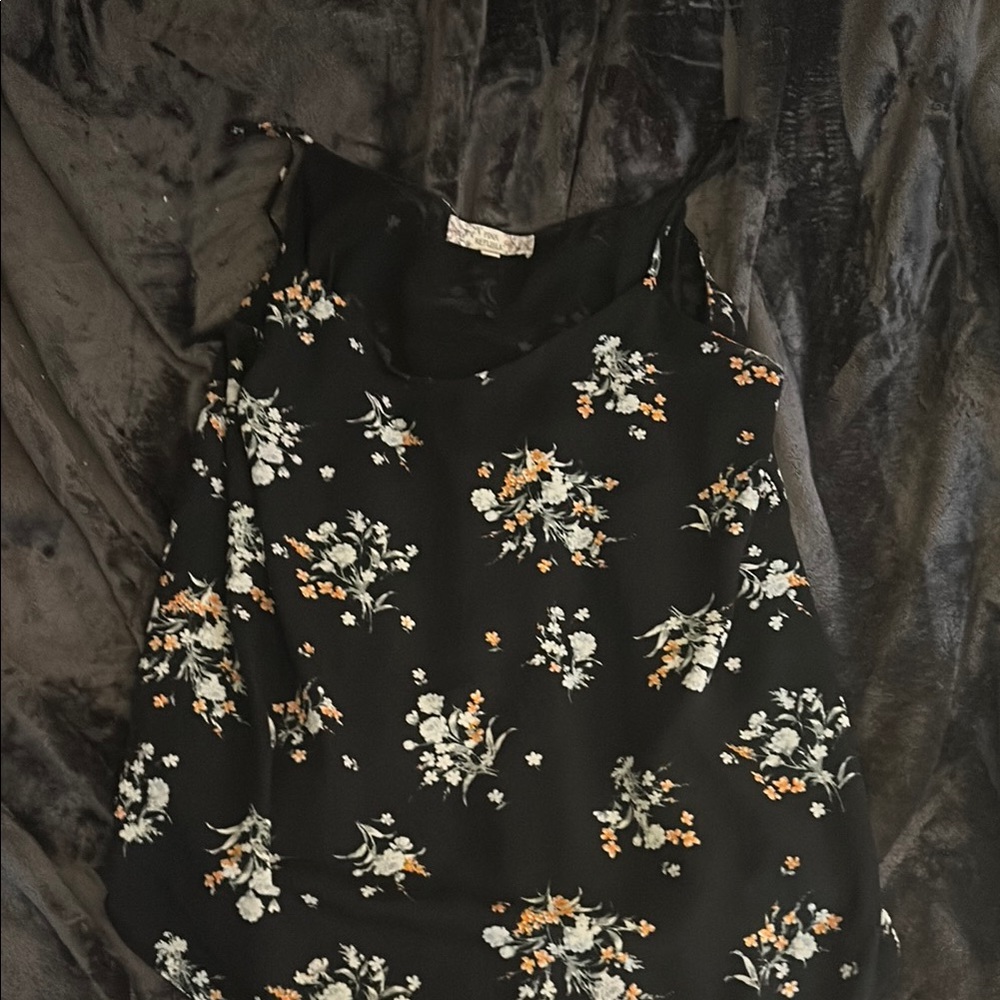 Pink Republic Black Floral Top